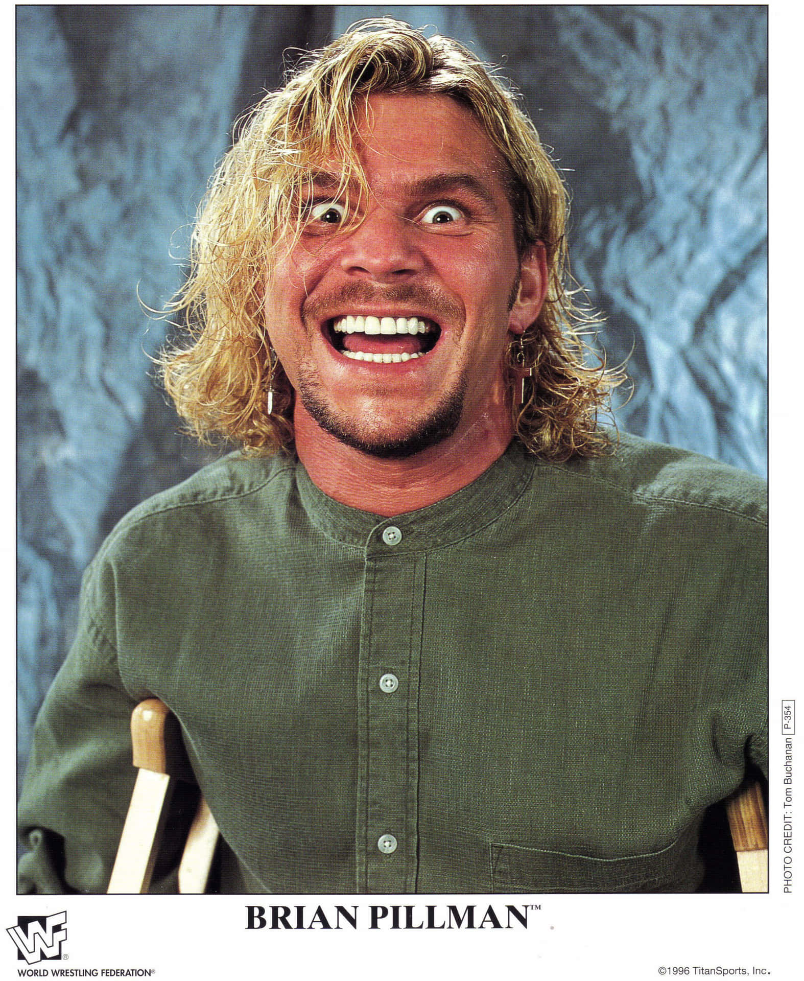 Sjov ansigt af wrestler Brian Pillman Wallpaper