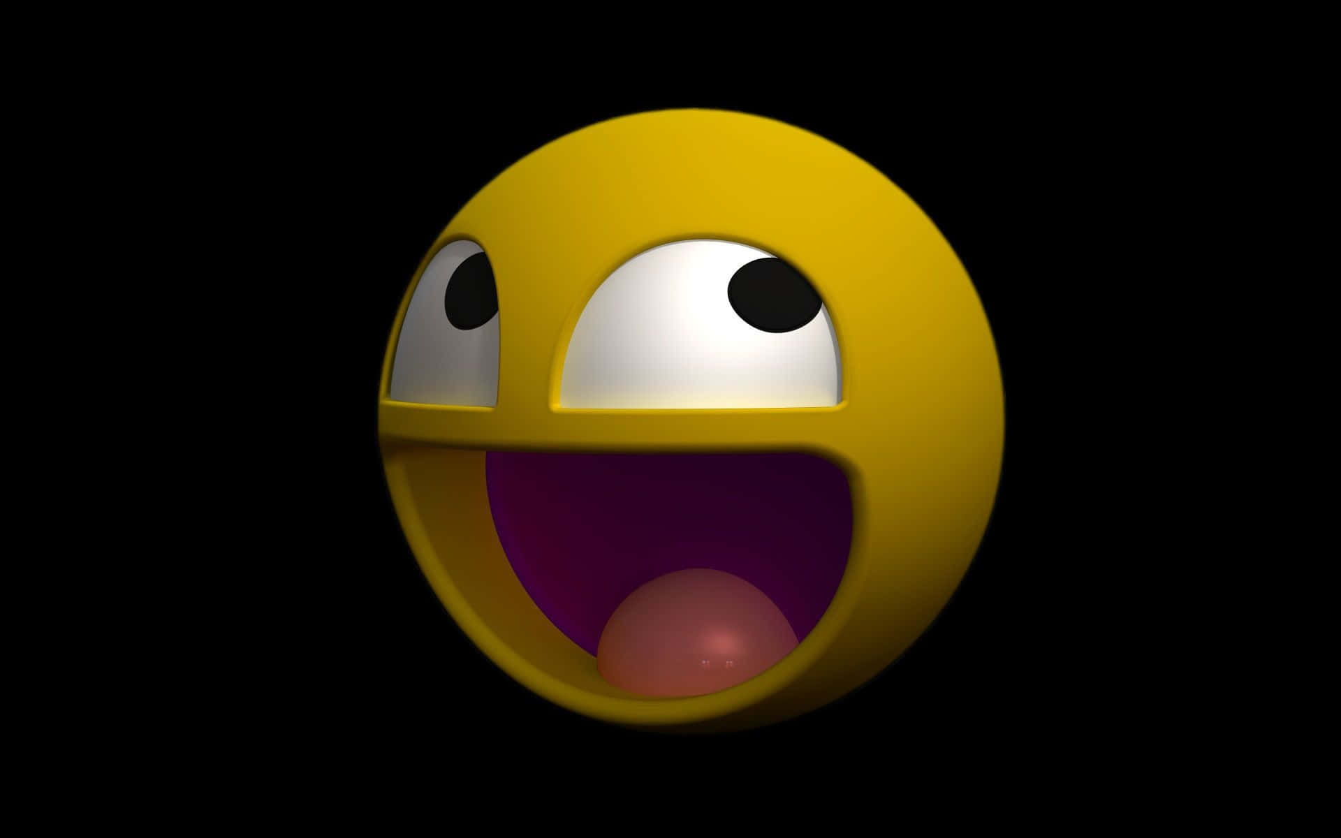 Papelde Parede Em 3d Do Emoji De Rosto Engraçado. Papel de Parede