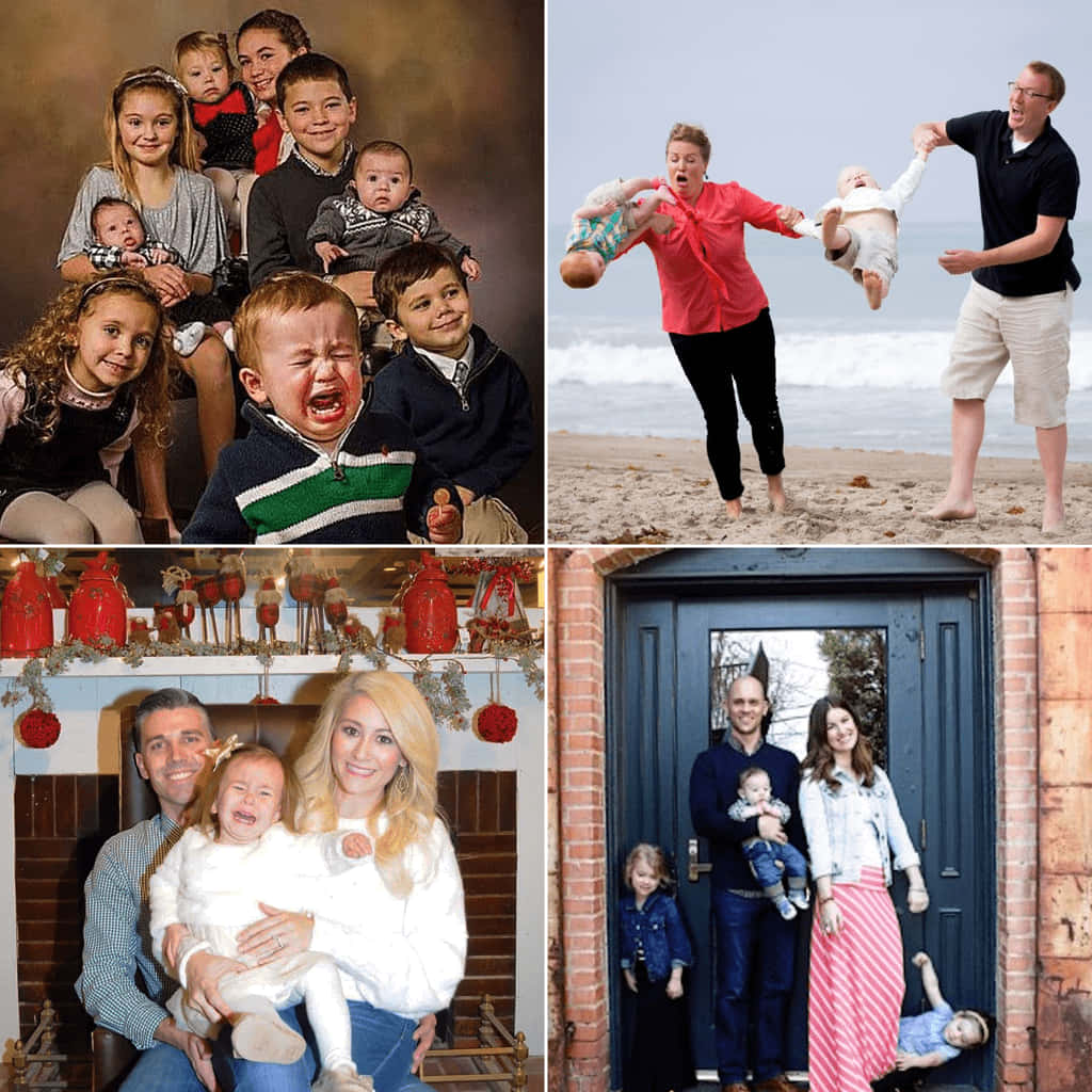 Witzigesfamilien-collage-bild
