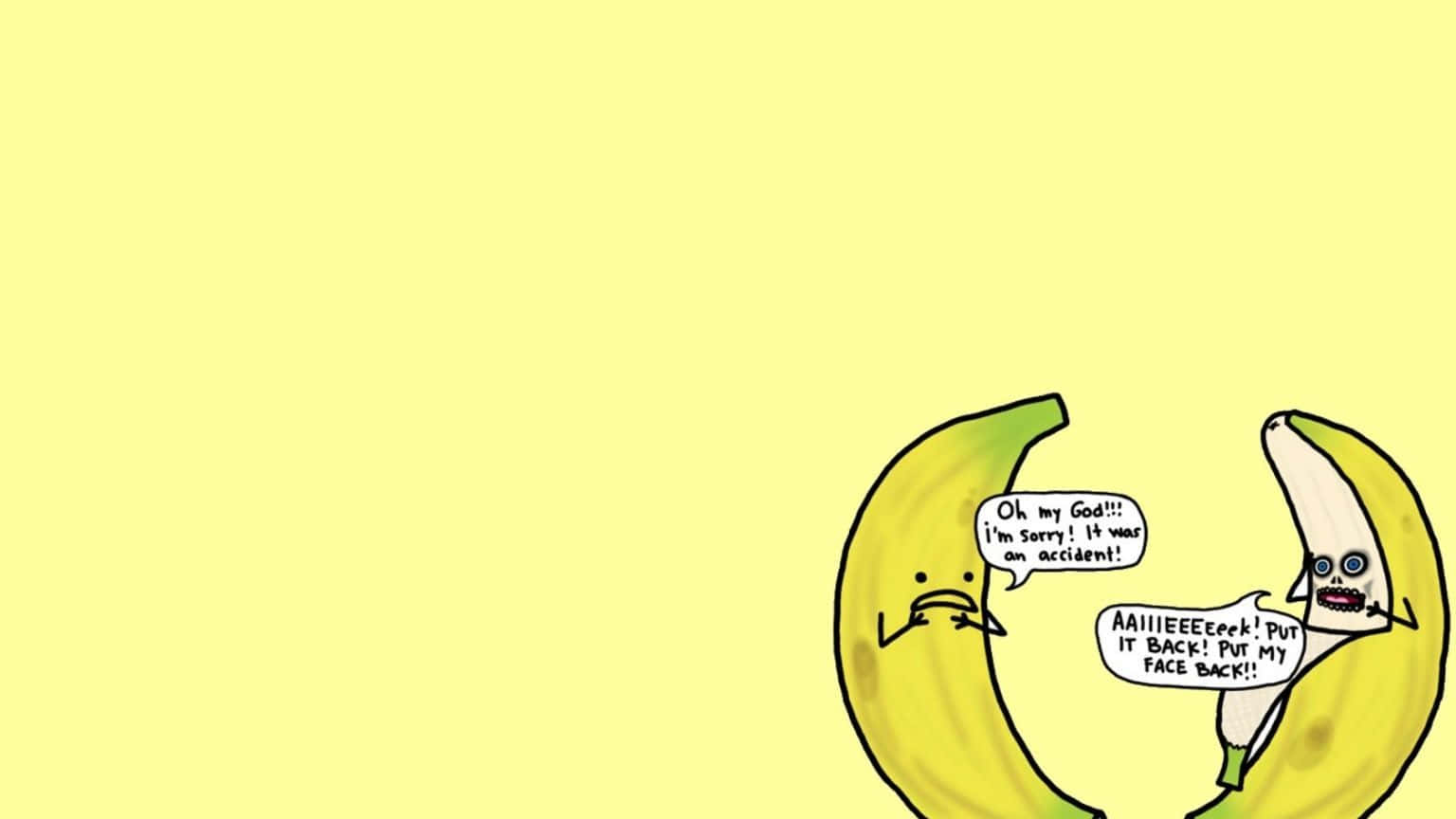 Sjov Banan Fødevarekunst Wallpaper