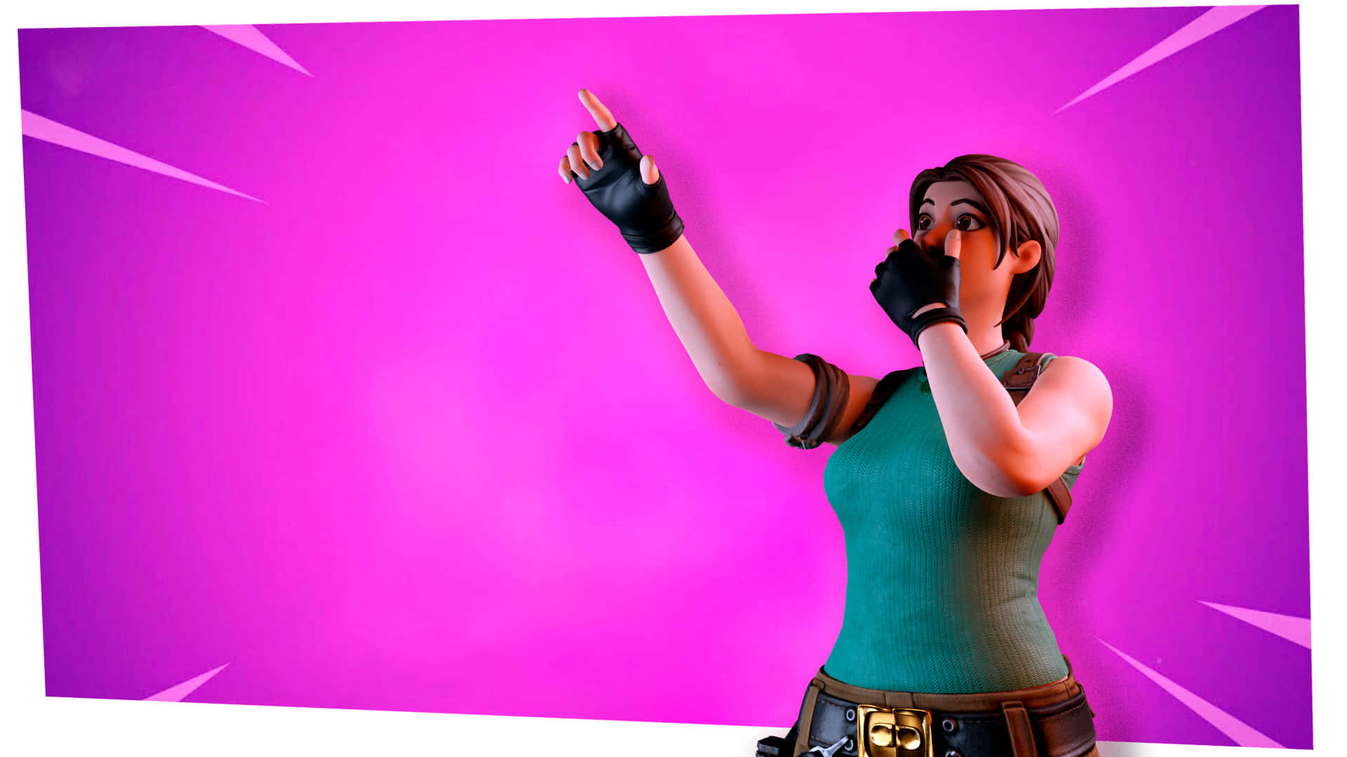 Funny Fortnite Female Skin Pointing Picture