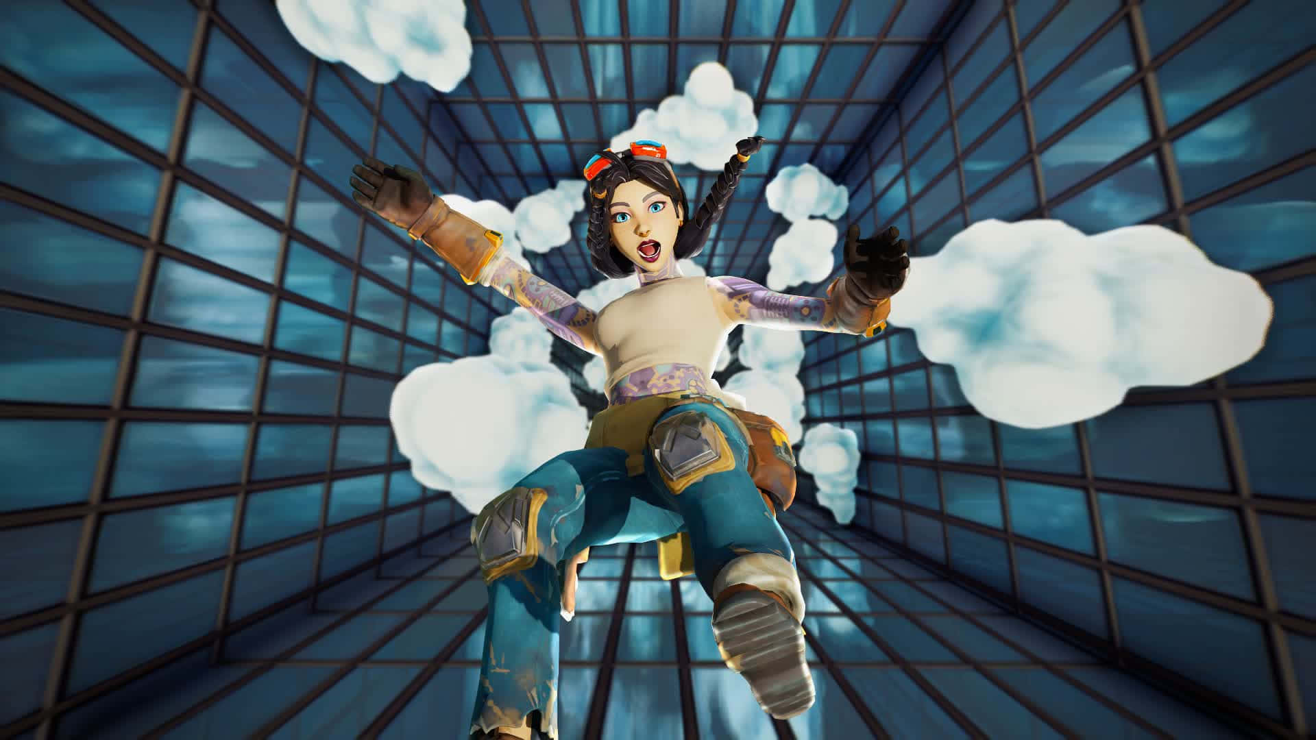 Funny Fortnite Skin With Clouds Picture