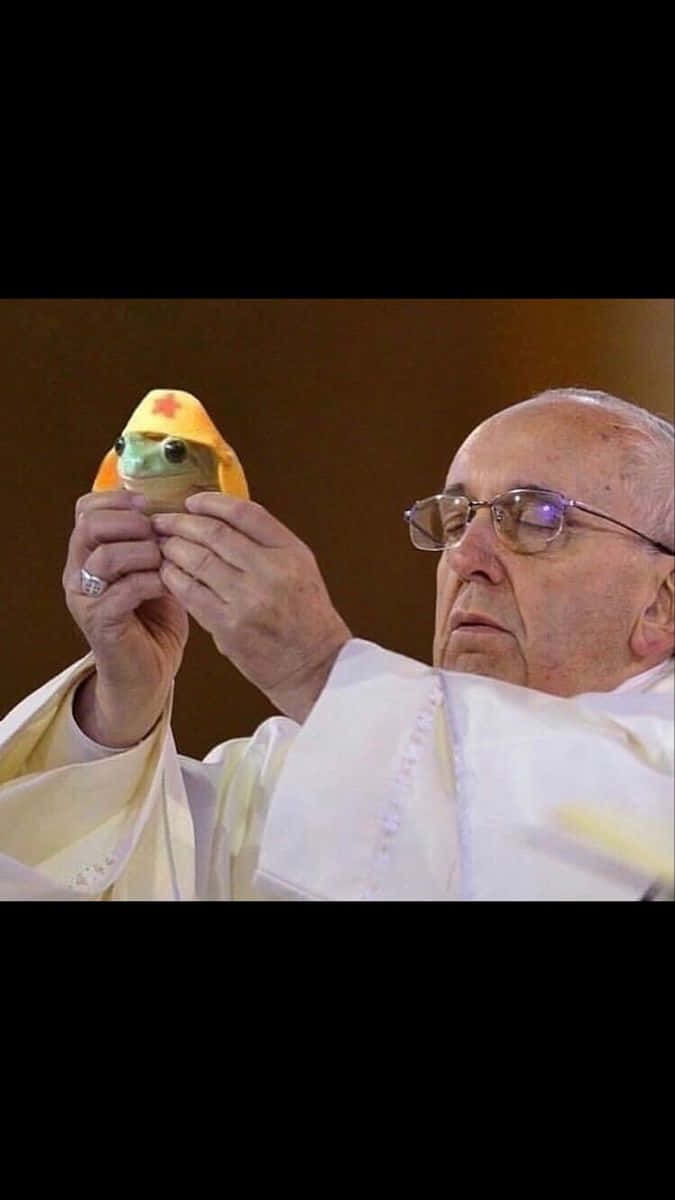 Pope Raising Funny Frog Pictures