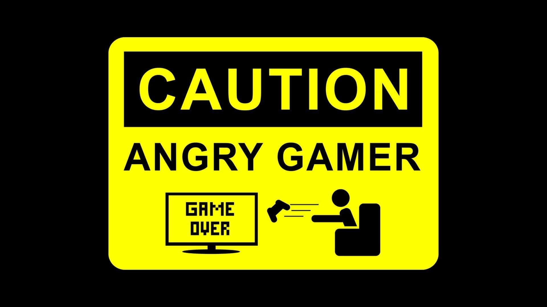 Hilarious Gamer in Action with Funny Facial Expression Wallpaper