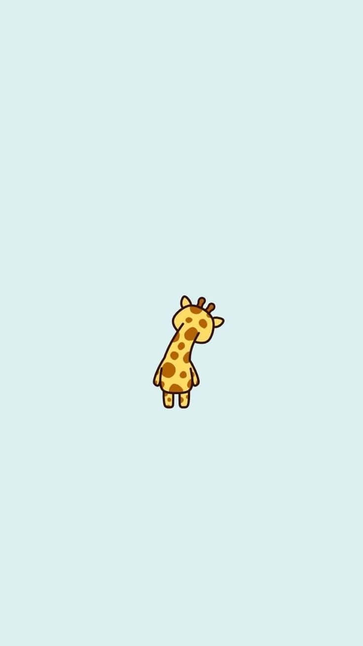 A bright and funny giraffe, with a big smile and amazing pattern on his neck Wallpaper