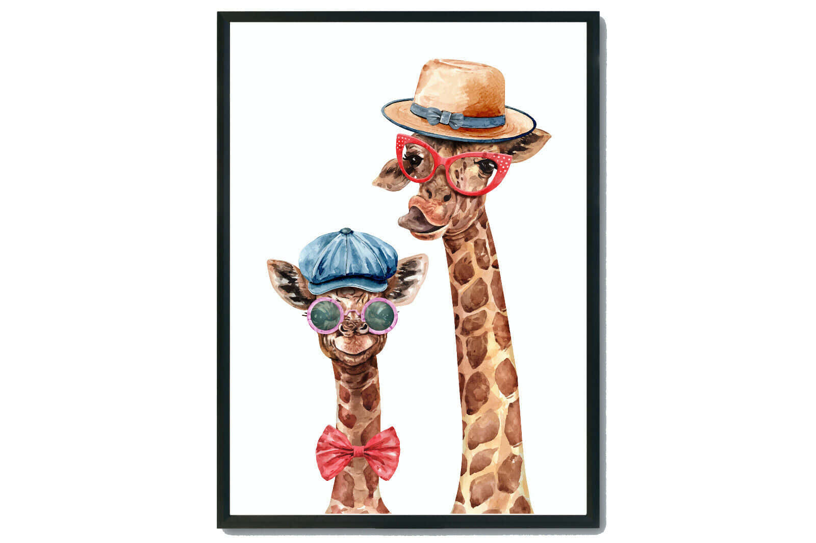 Funny Giraffe Fashion Style Painting Picture