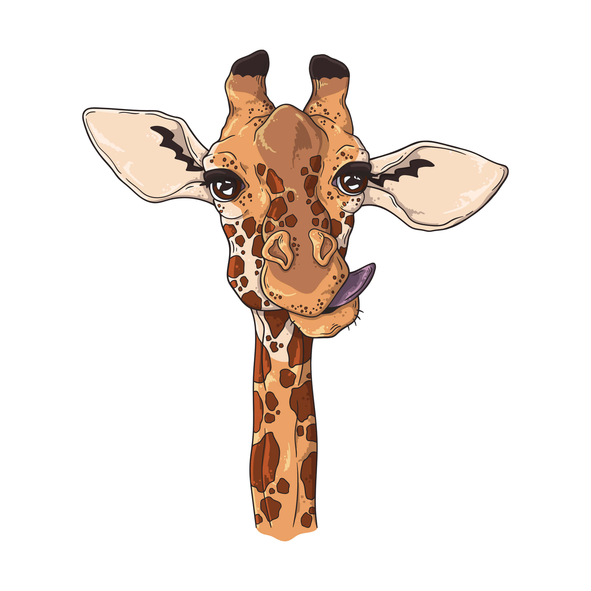 Funny Giraffe Digital Art Picture