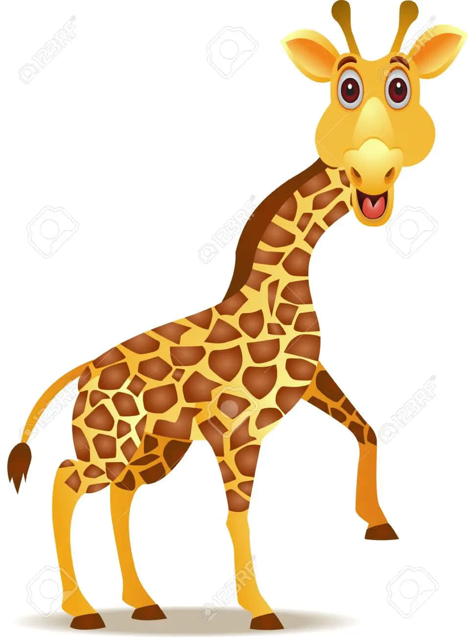 This funny giraffe can't hide his joy!