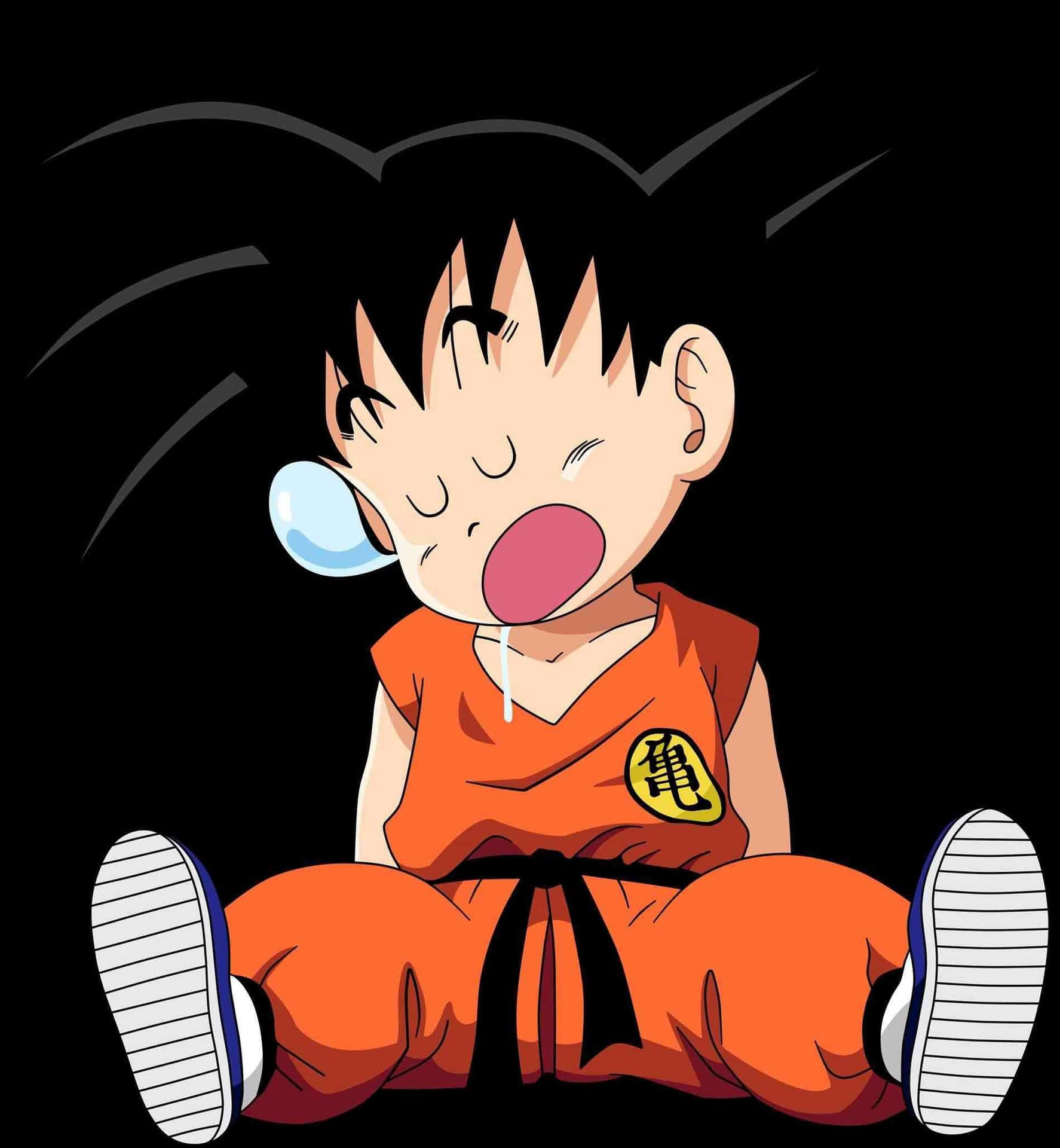 Download Funny Anime Goku Meme Face Wallpaper