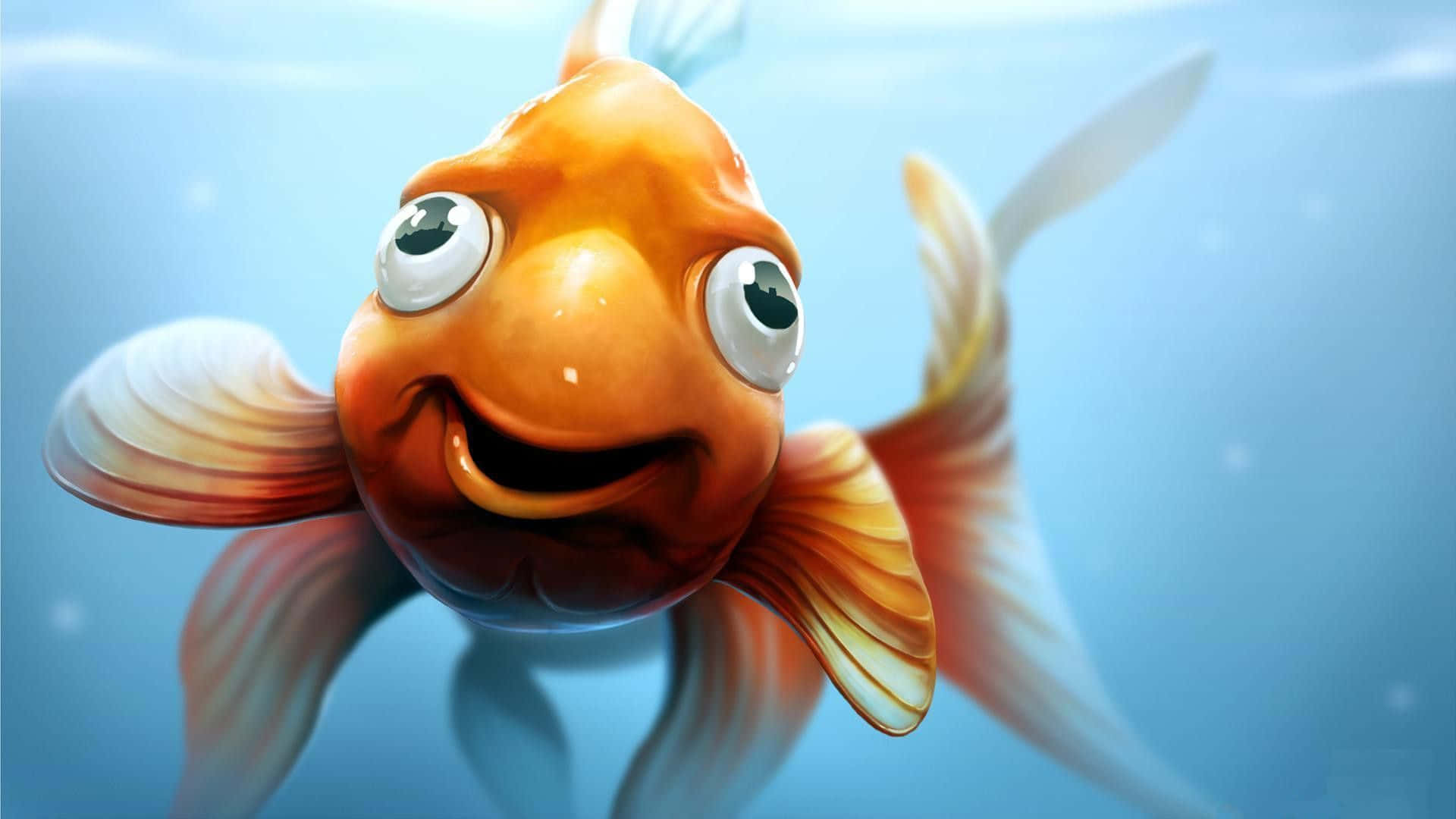 Funny Goldfish Painting Picture