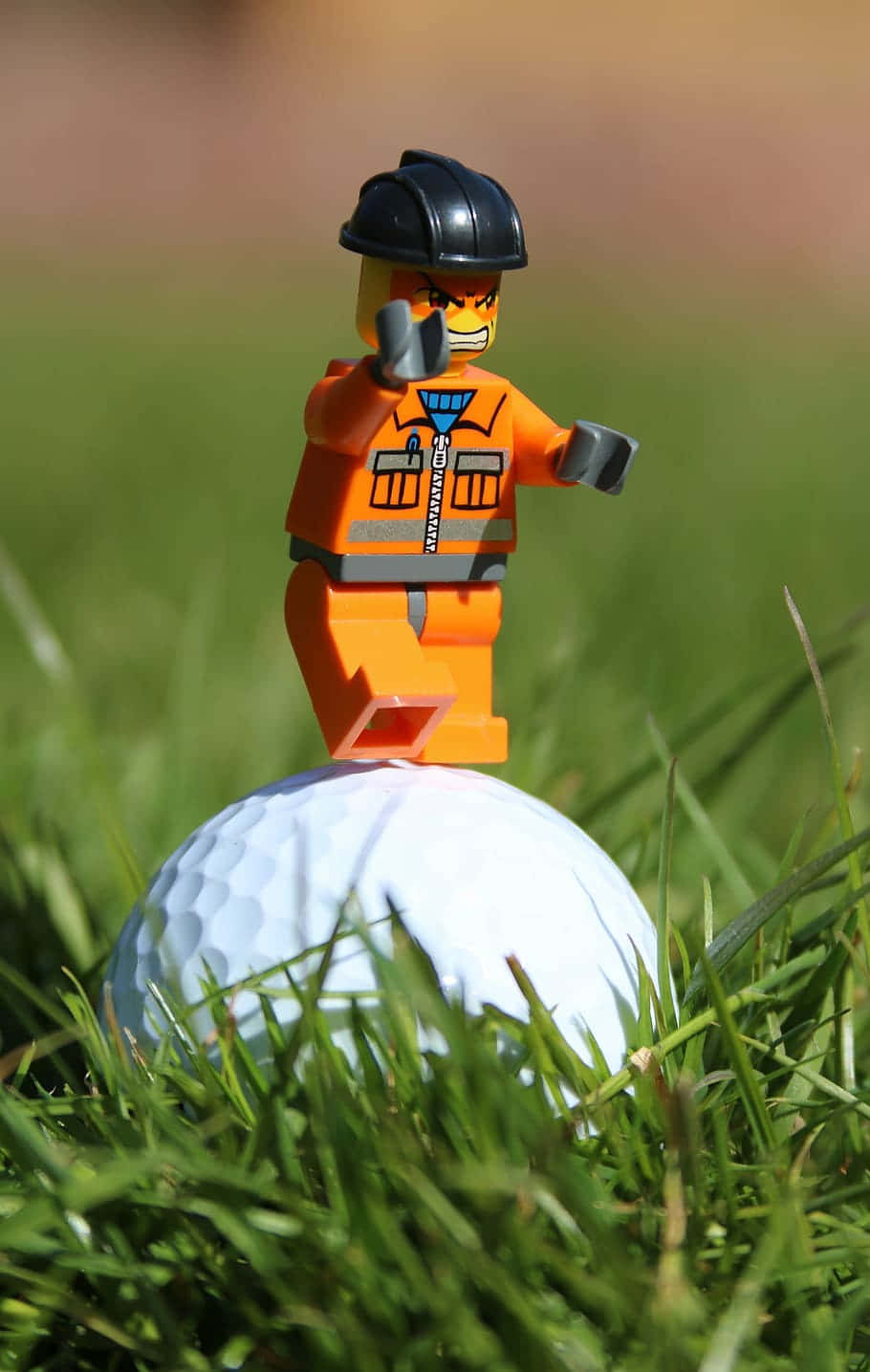 Funny Traffic Enforcer Toy On Golf Ball Picture