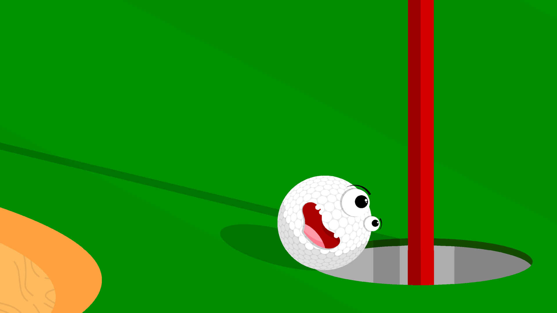 Funny Golf Ball Cartoon Picture