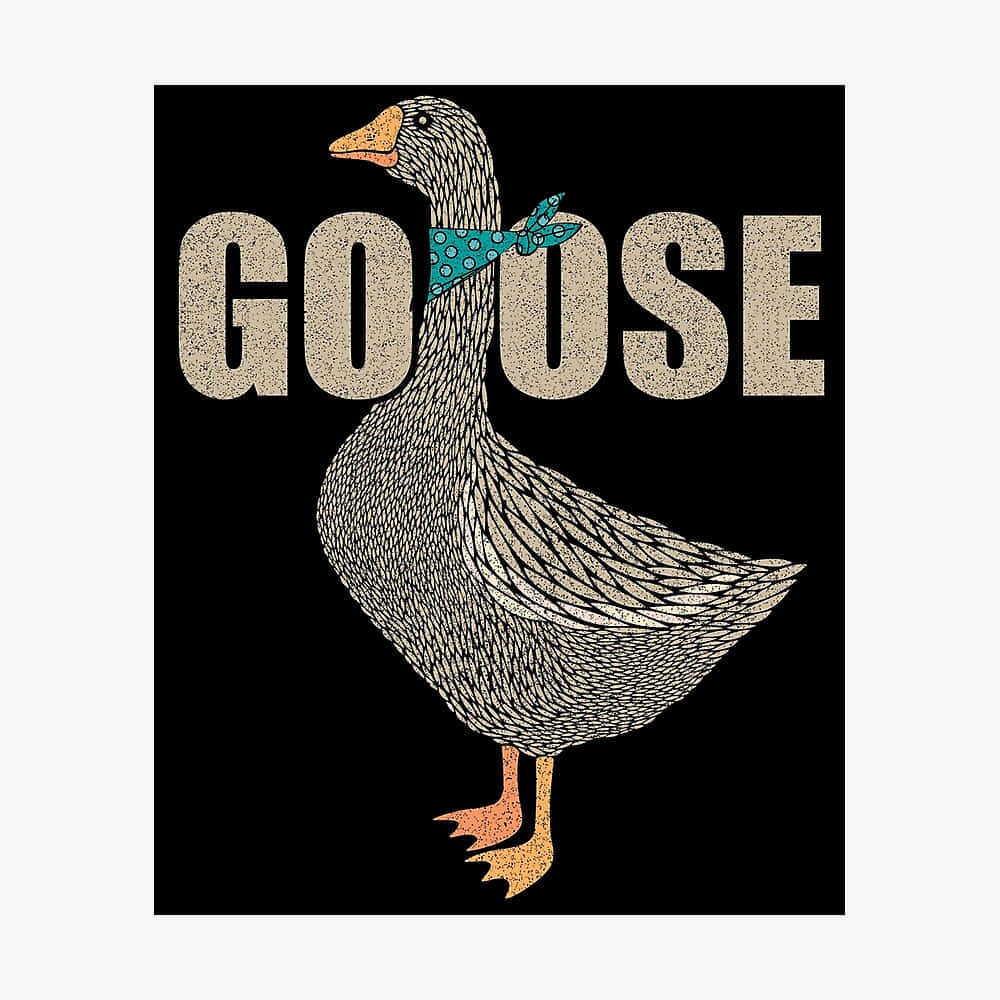 Funny Goose Wearing Scarf Wallpaper