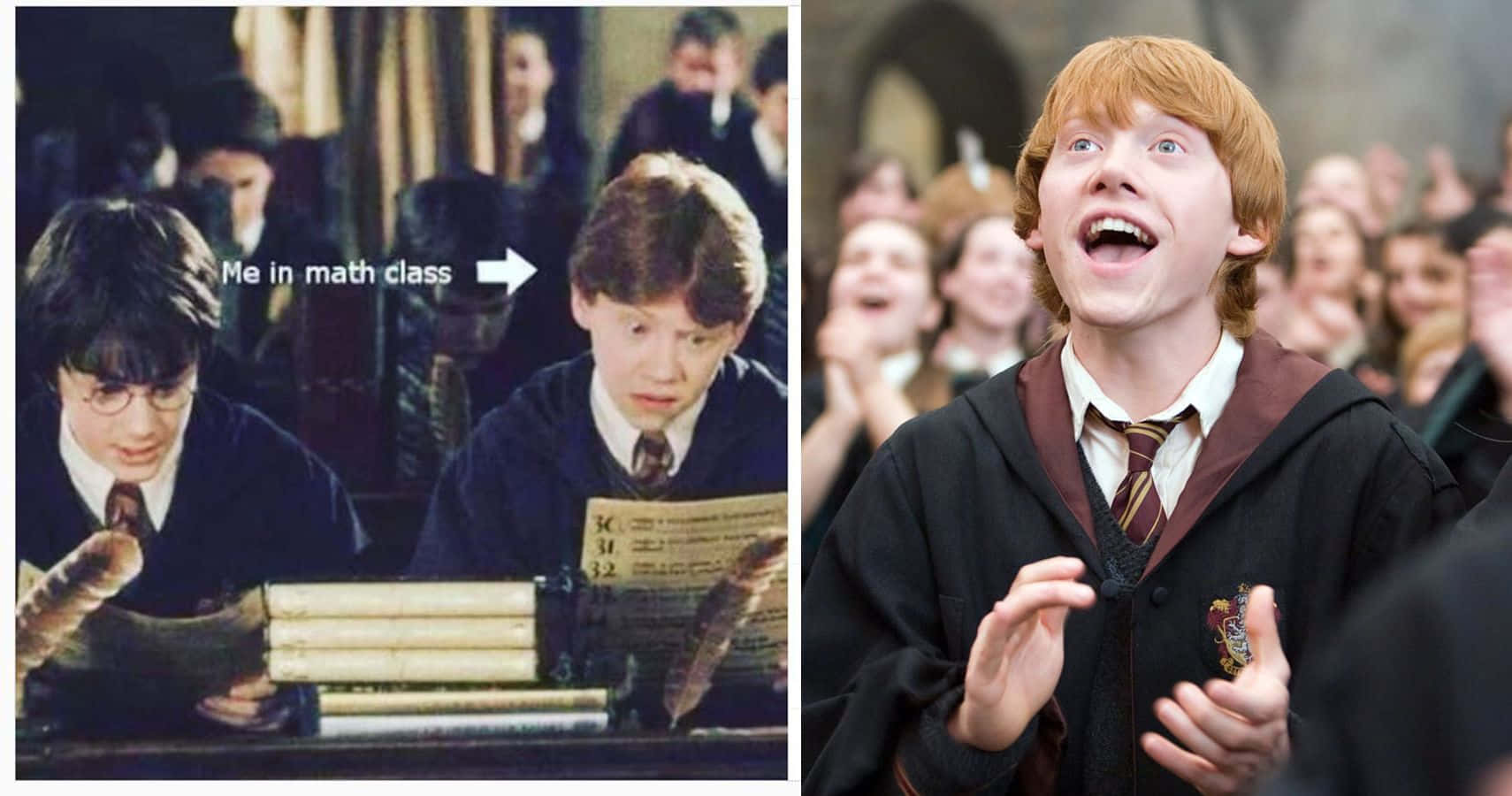 Sjov Harry Potter Meme Ron Weasley Matematik Billede Tapet