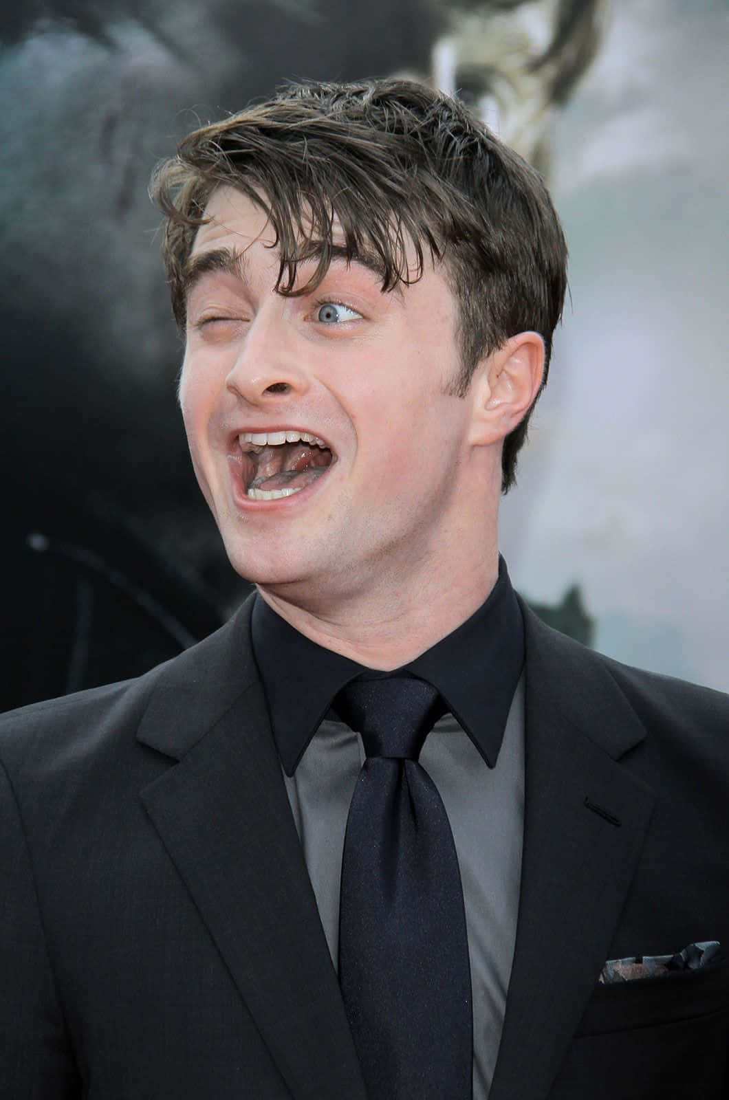 Divertidaimagen De Daniel Radcliffe Gritando En Harry Potter.