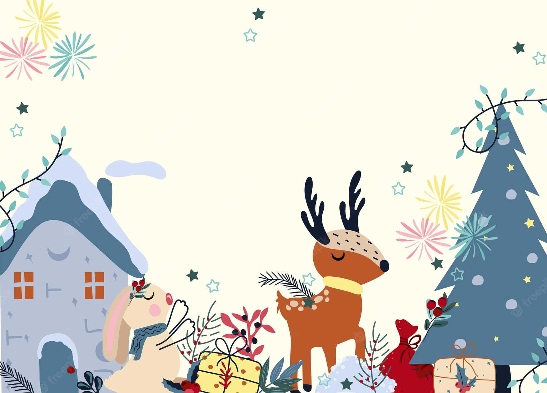 Get into the Festive Spirit with this Funny Holiday Desktop Wallpaper Wallpaper