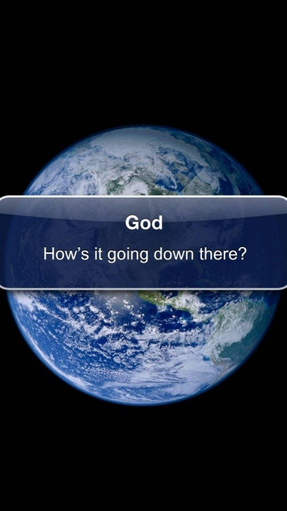 Funny Iphone Message From God Wallpaper