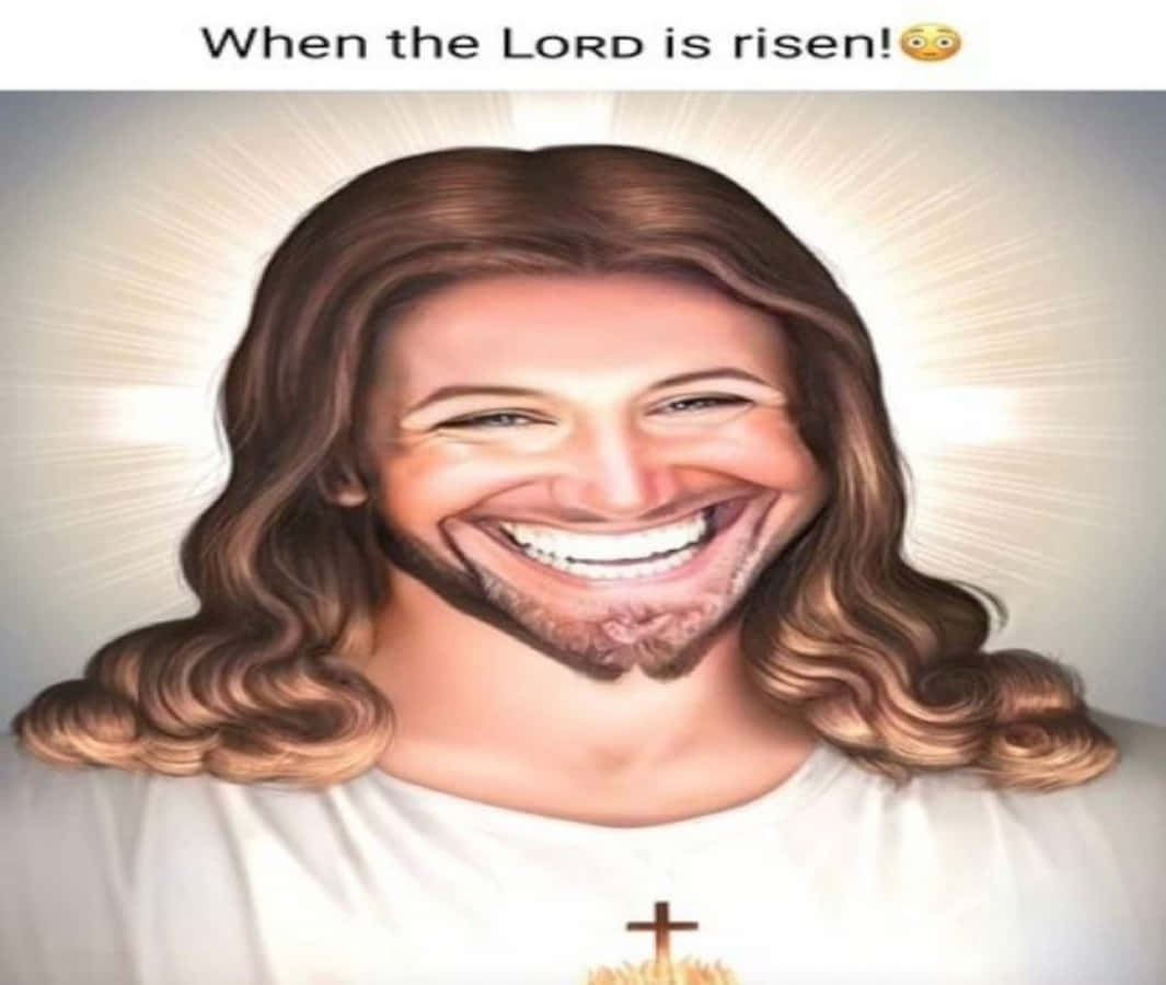 Jesuslächelt Mit Dem Untertitel 