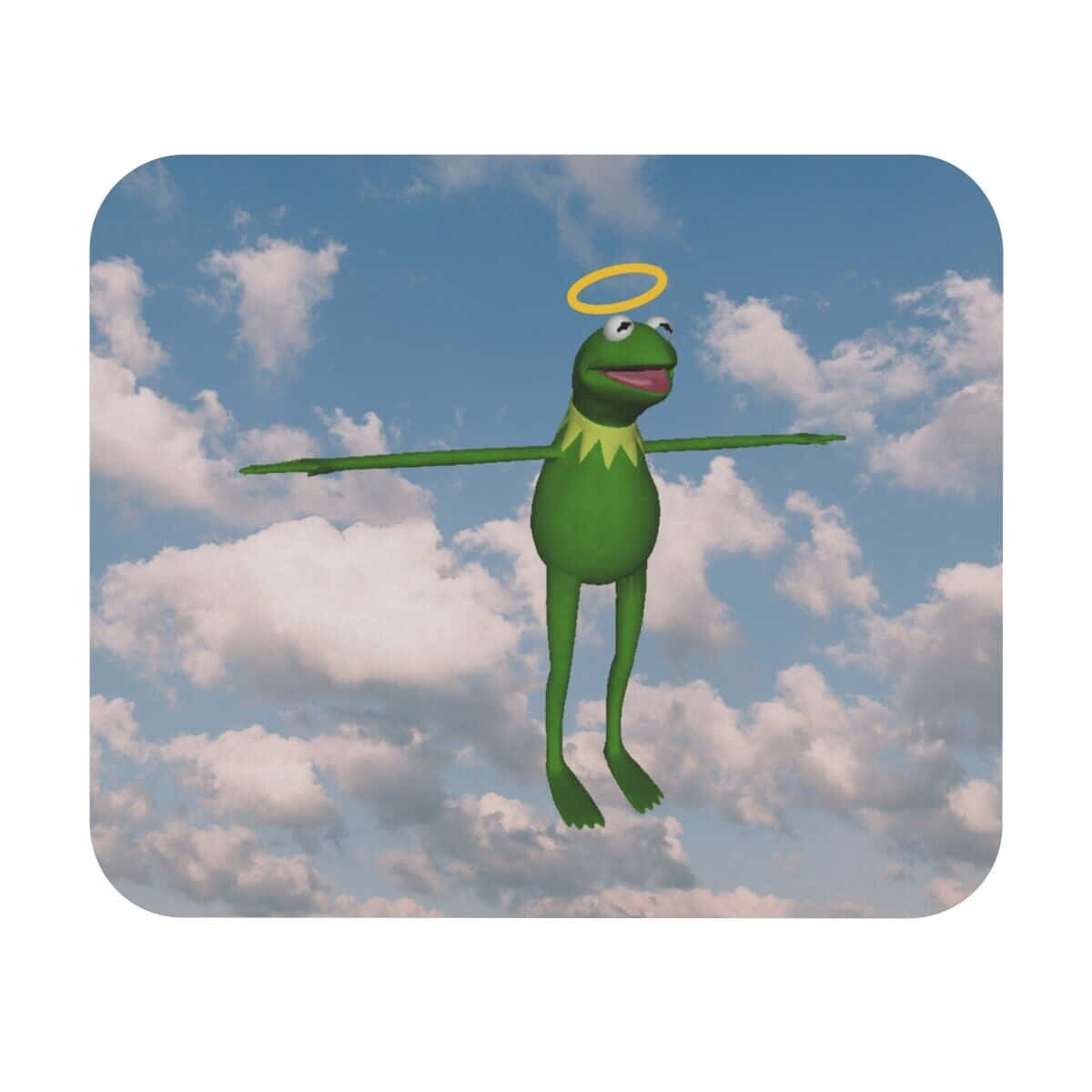 Funny Kermit Floating With Halo Picture