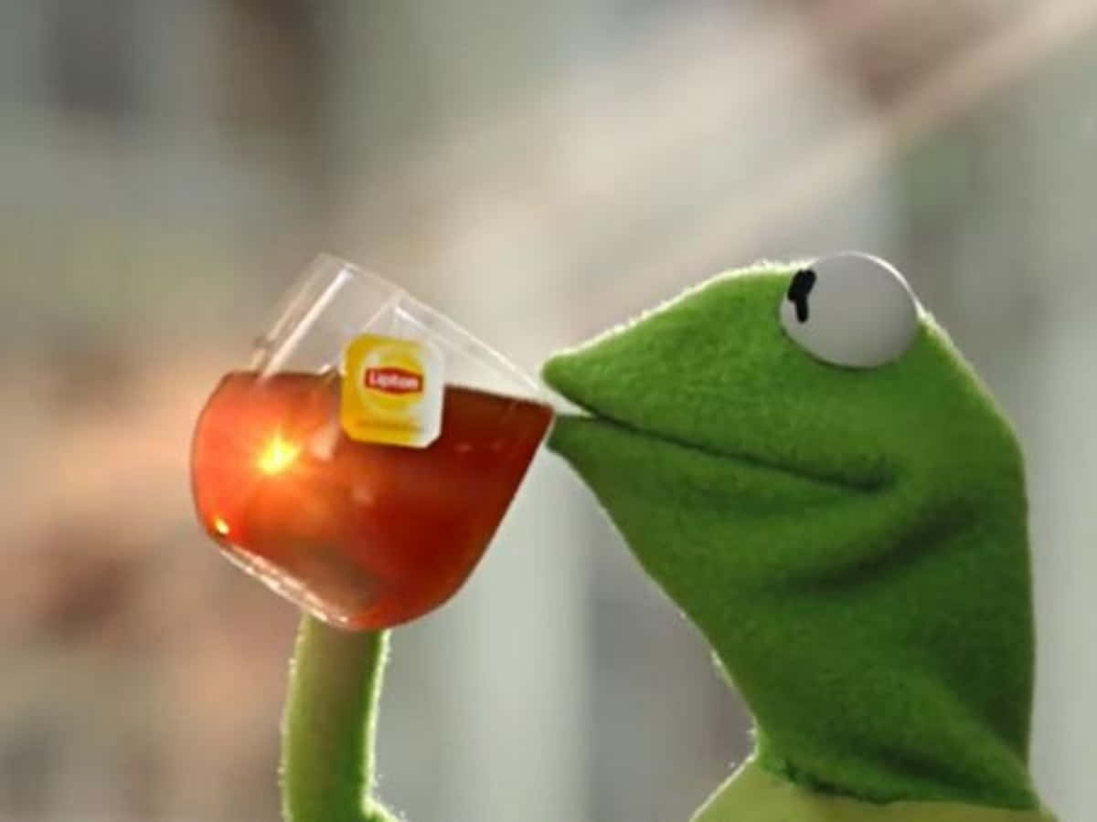 Divertenteimmagine Di Kermit Che Beve Il Tè Lipton