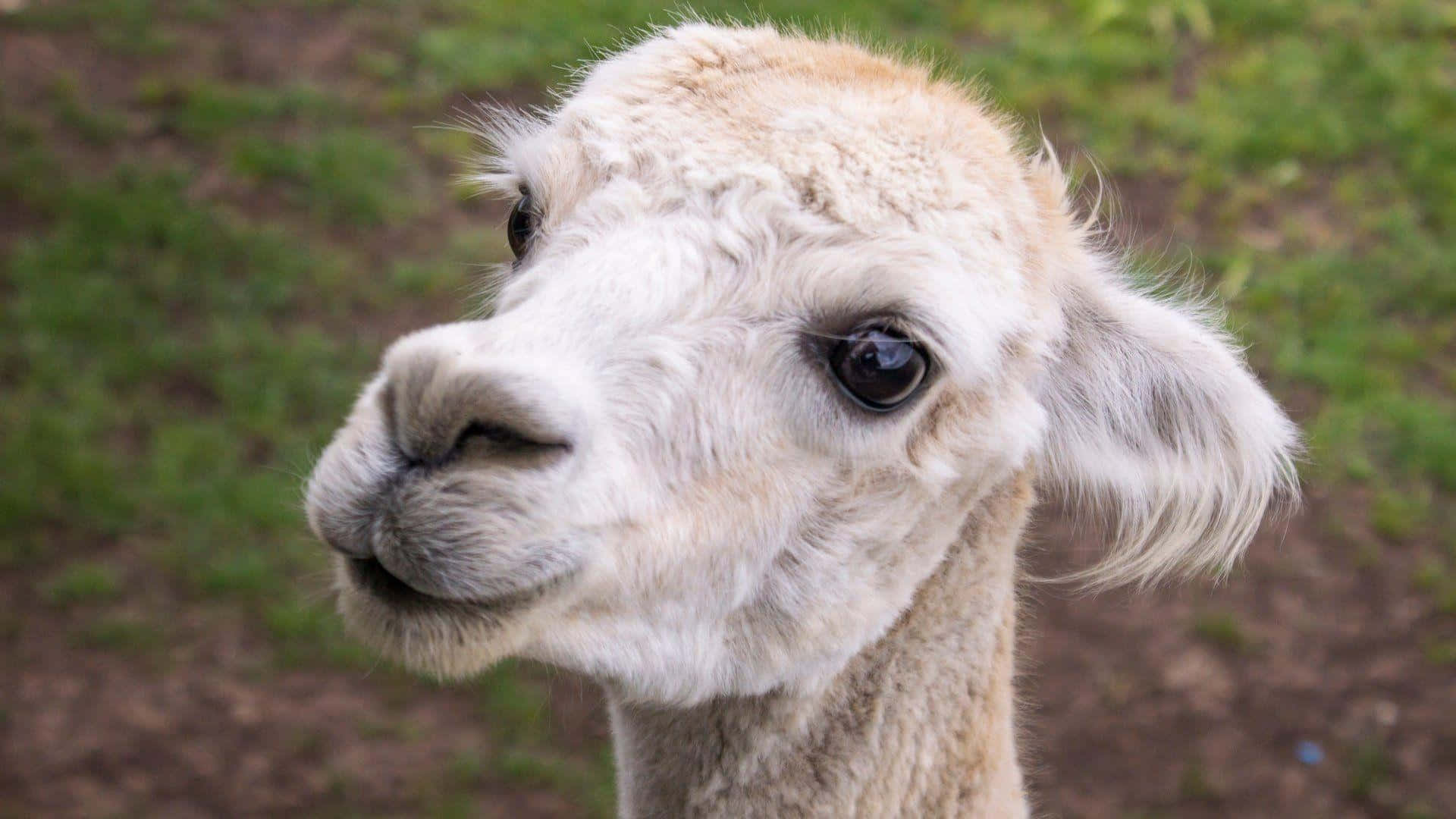 Thin Haired Funny Llama Picture