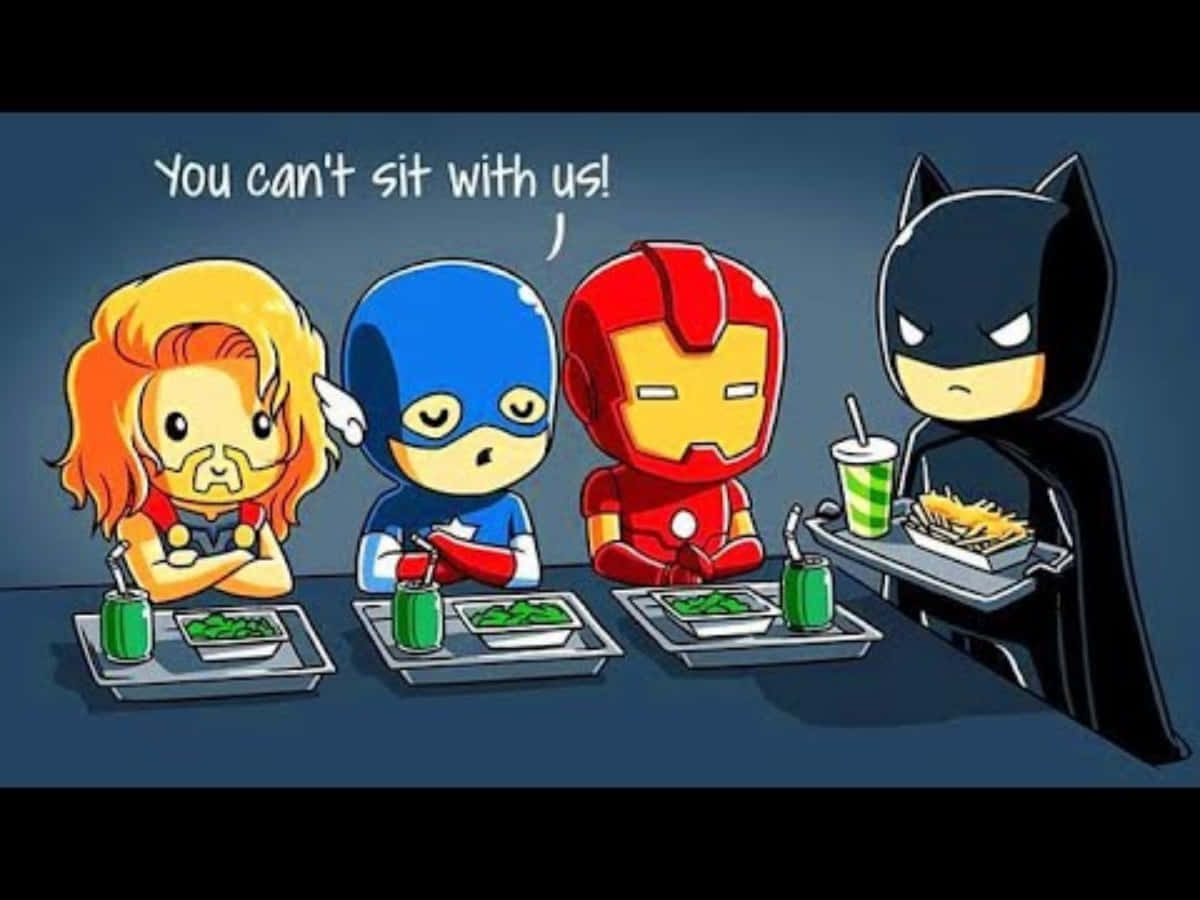 Funny Marvel Avengers And Batman Mean Girls Picture