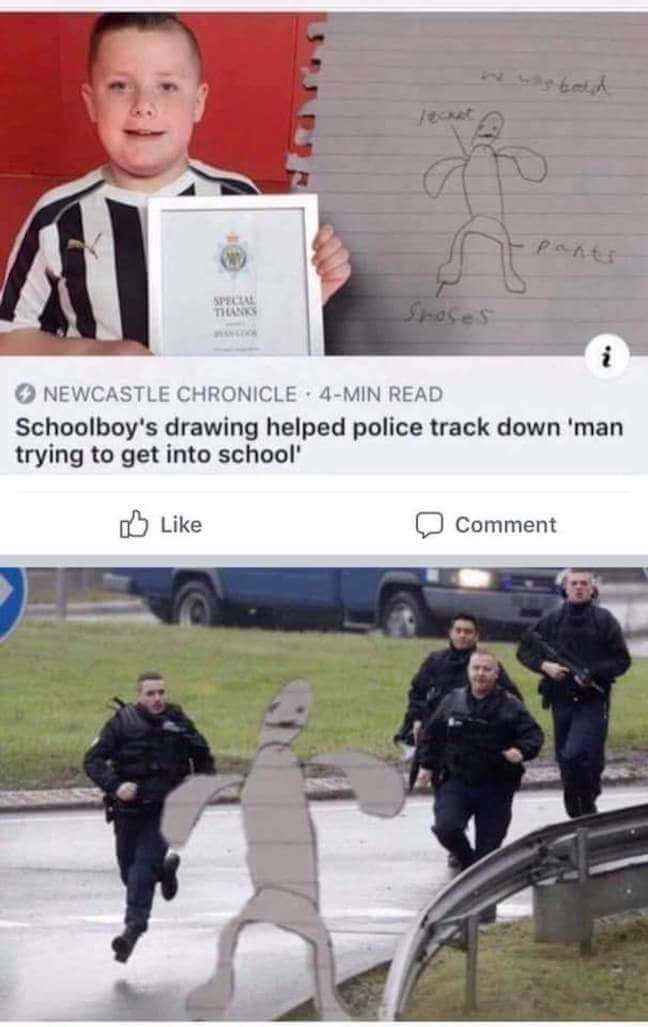 Funny Memes Doodle Running From Police Pictures