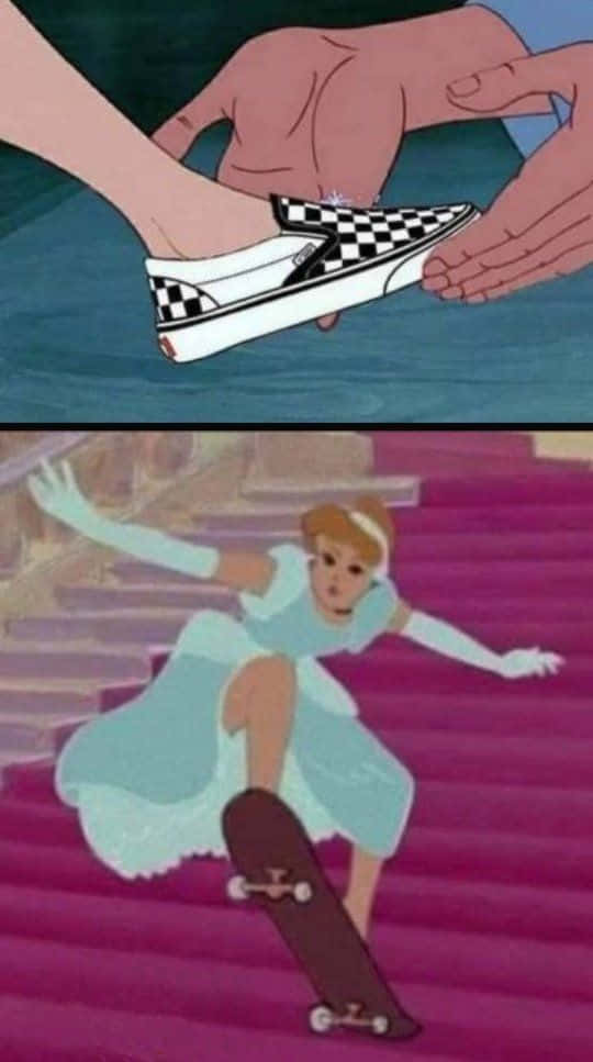 Funny Memes Cinderella Vans Skateboard Pictures