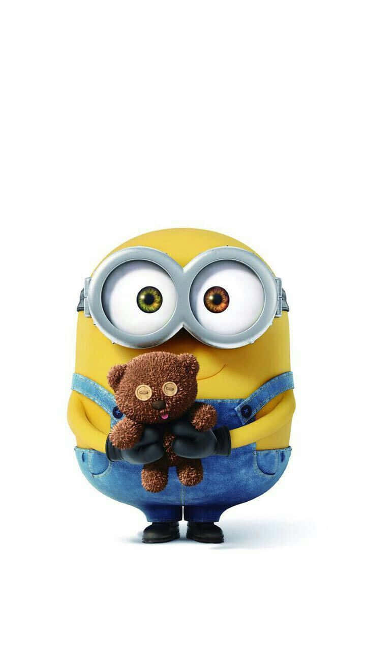 Funny Minion With Teddy Bear Pictures
