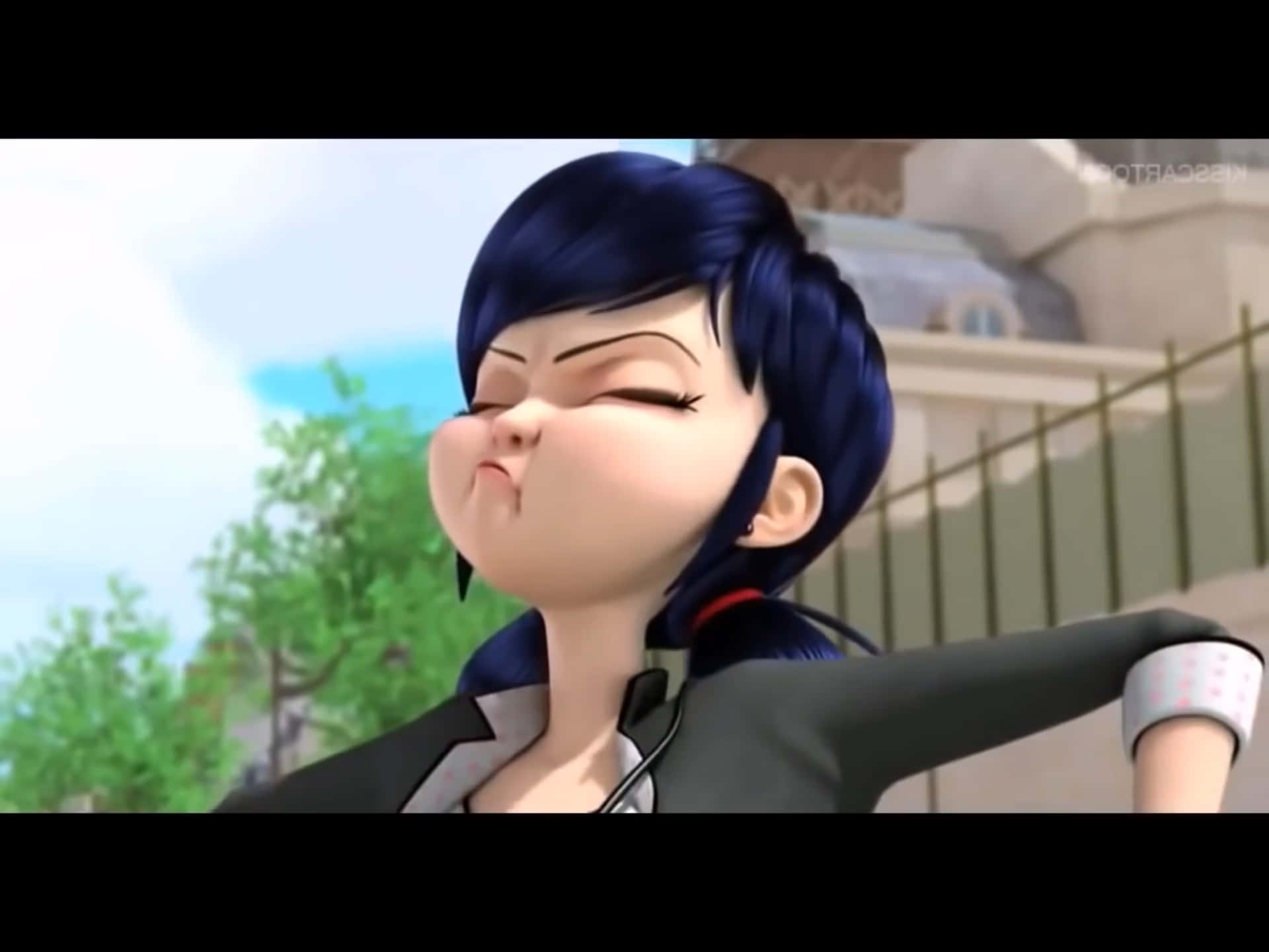 Funny Miraculous Ladybug Puffing Up Cheeks Picture