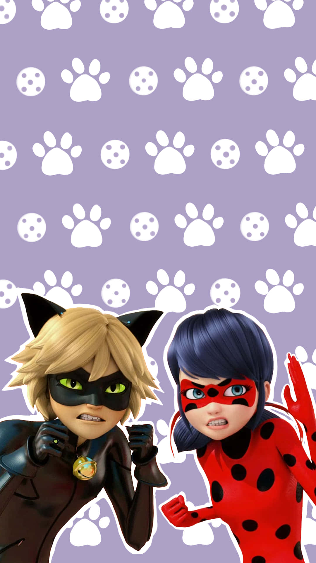 Sjov Mirakuløse Ladybug og Cat Noir Cute Logos Picture