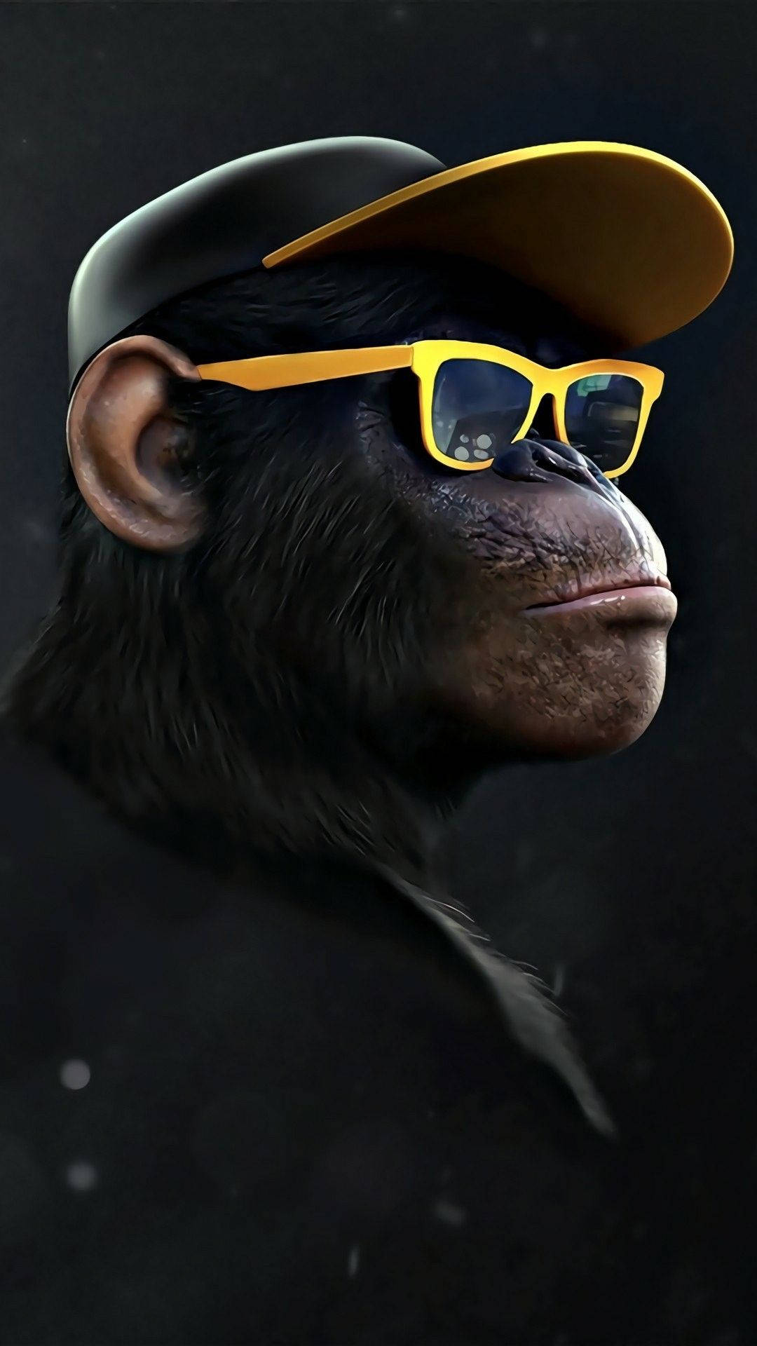 Funny Monkey With Yellow Shades Wallpaper