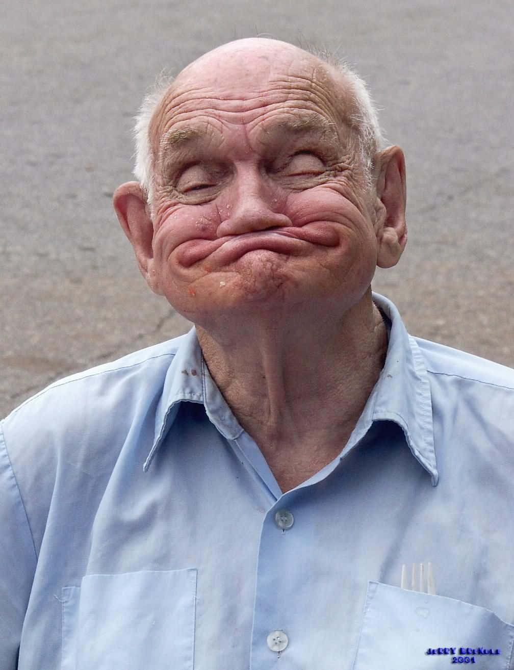Funny Old Man Teasing Smile Picture