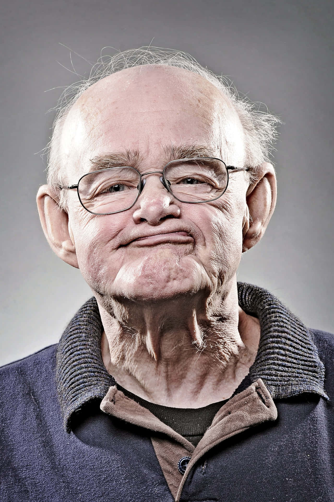 Funny Old Man Thinking Picture