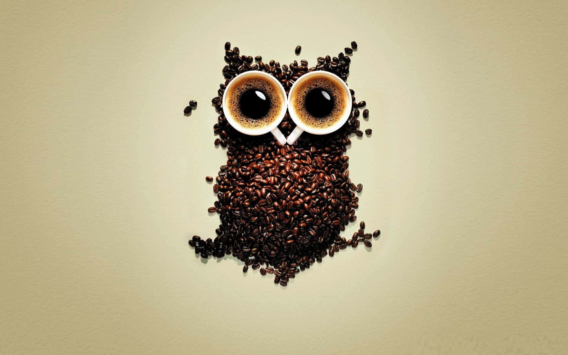 Funny Owl Art With Big Eyes Picture