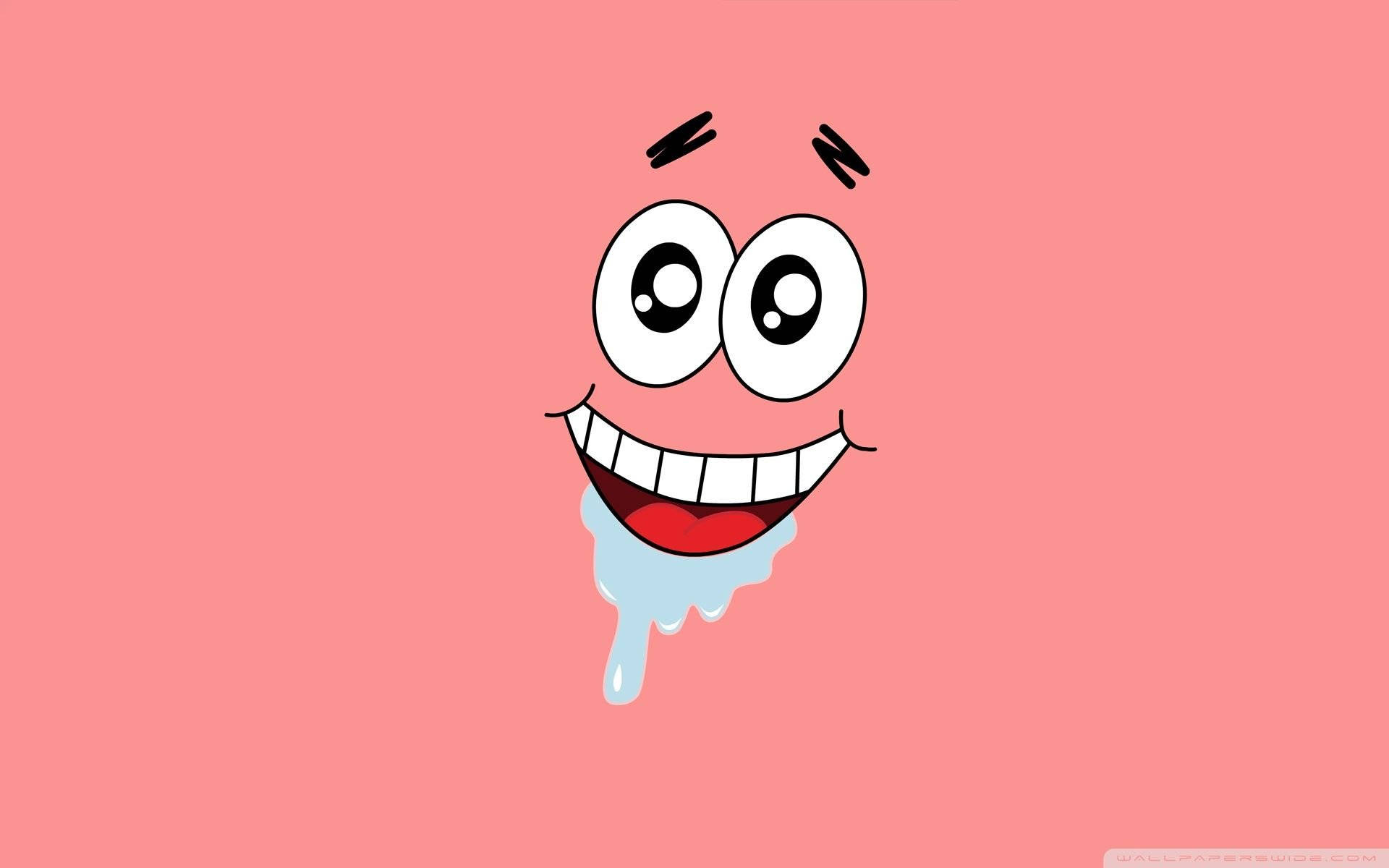 Patrick the Starfish is always making crazy faces Wallpaper