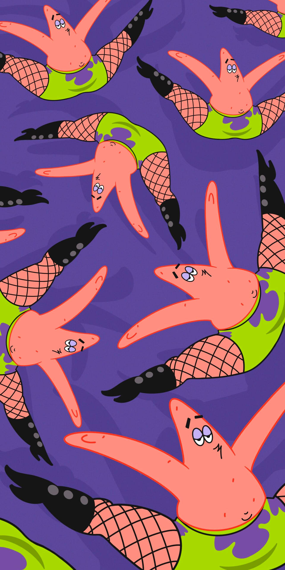 Patrick the starfish stuck in a surreal situation Wallpaper
