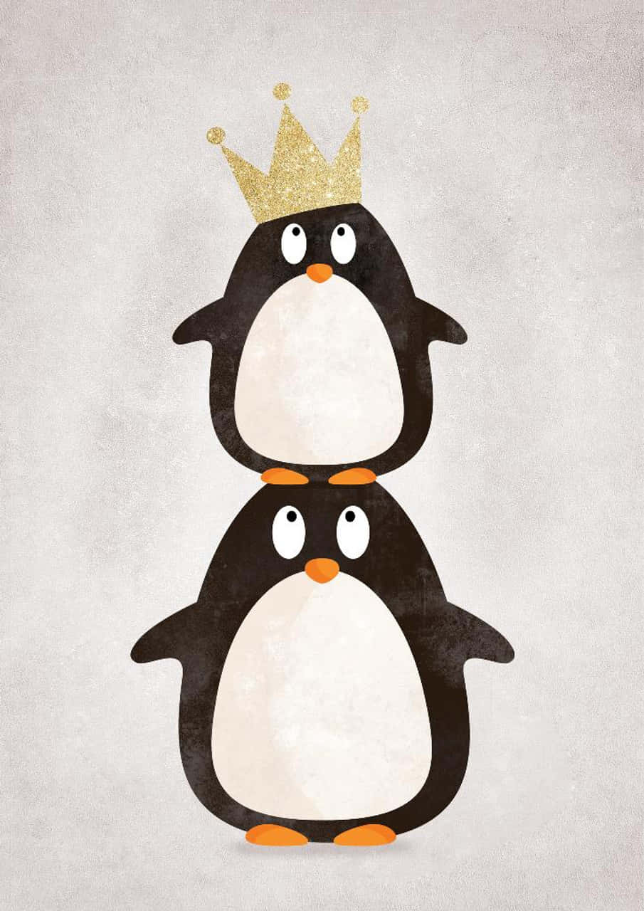Divertidasimágenes De Pingüinos Con Coronas.