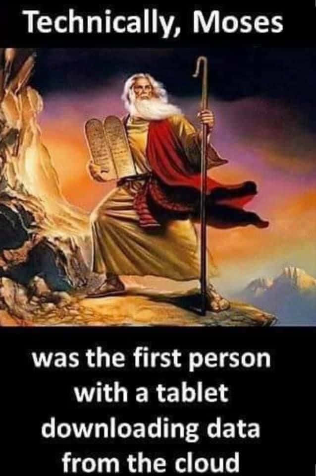 Sjove mennesker Moses Bibel Meme billede: