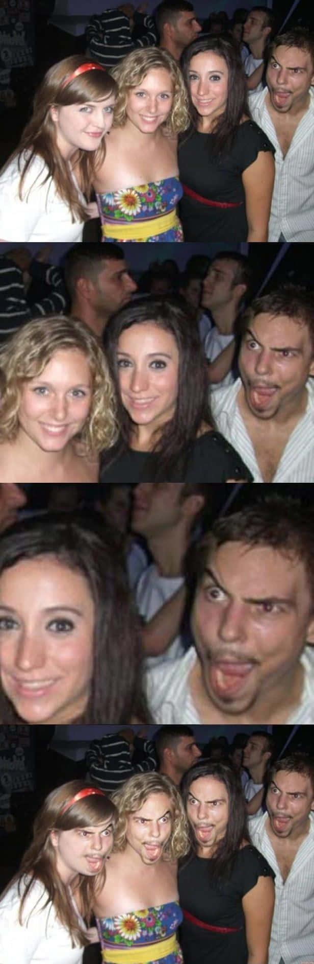 Funny People Photobomber Guy Raising Eyebrows Pictures