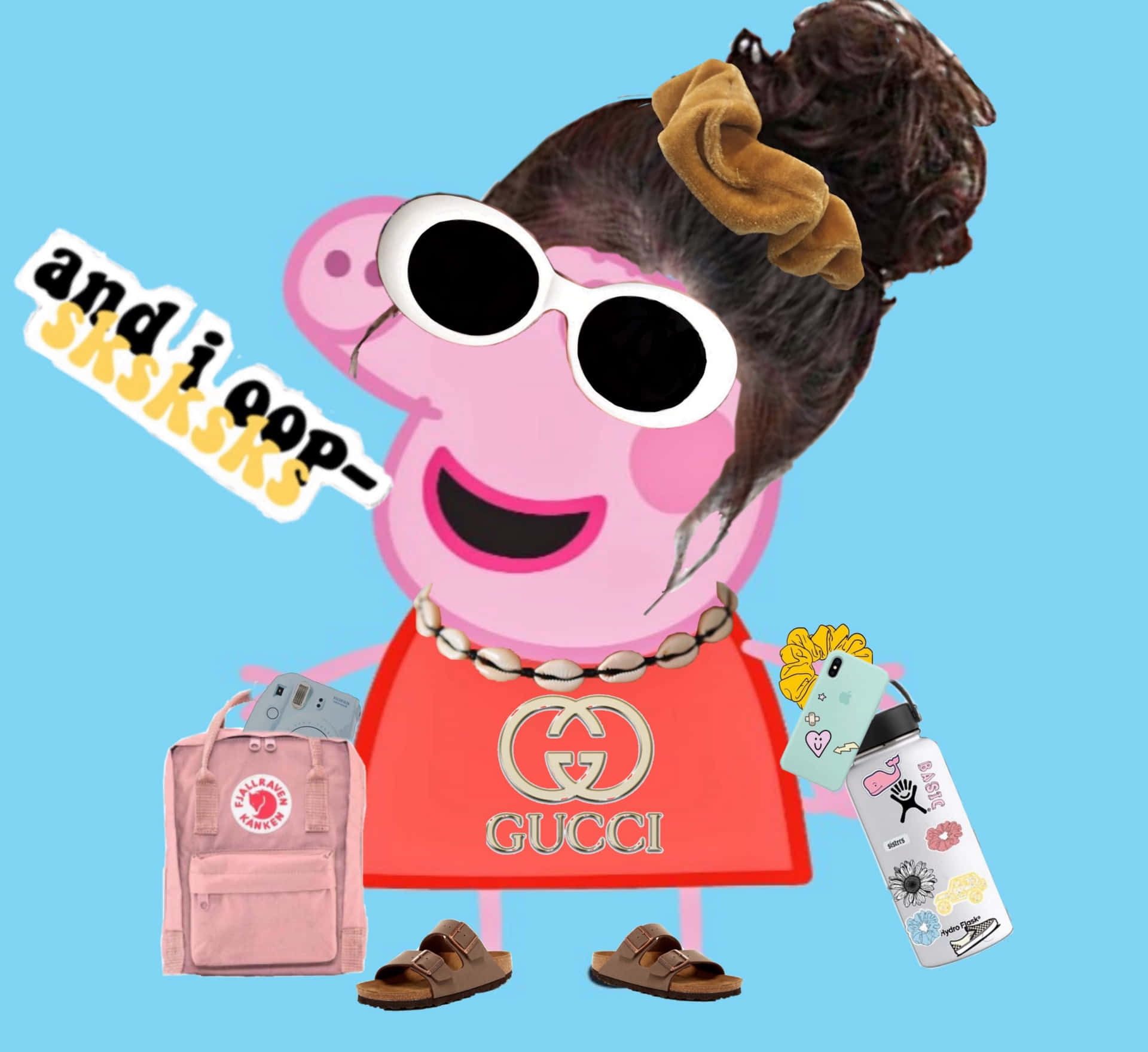 Peppa Pig Gucci Parody Tumblr Bottle
