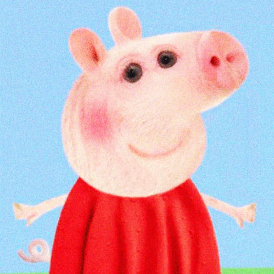 Sjov Peppa Pig Sød Smil Billede papir Tapet