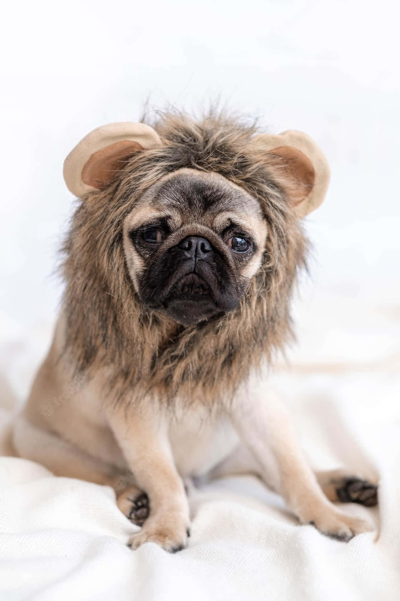 Funny Pug Lion Costume Picture