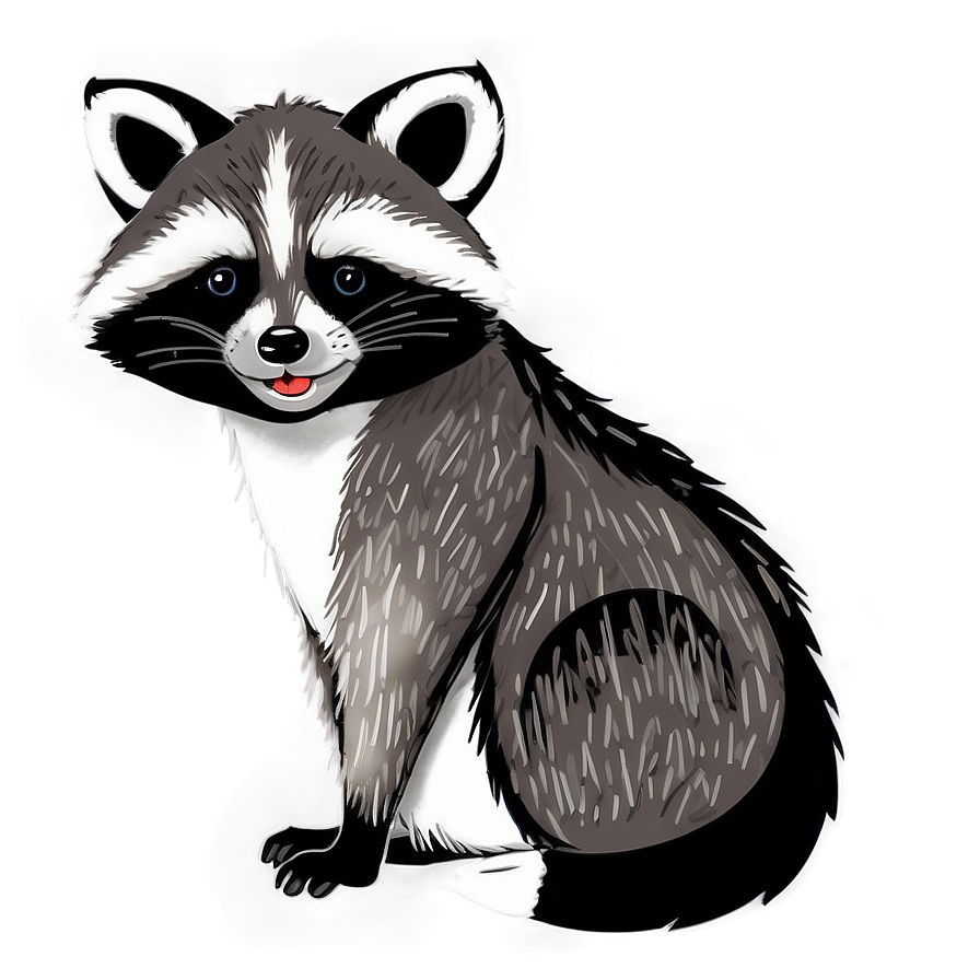 Download Funny Raccoon Drawing Png 05232024 | Wallpapers.com