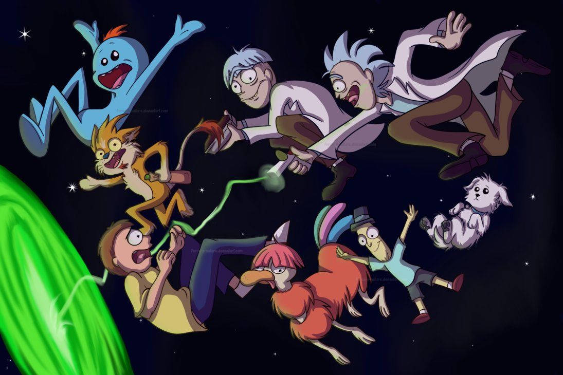 Funny Rick And Morty Characters Background
