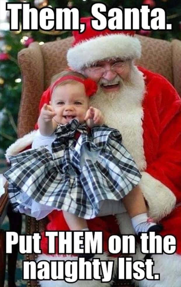 Funny Santa With Baby Girl Picture
