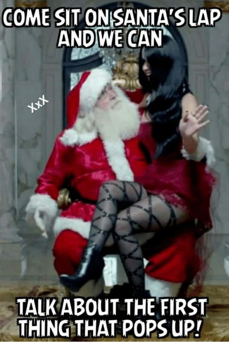 Come Sit On Funny Santa Lap Picture