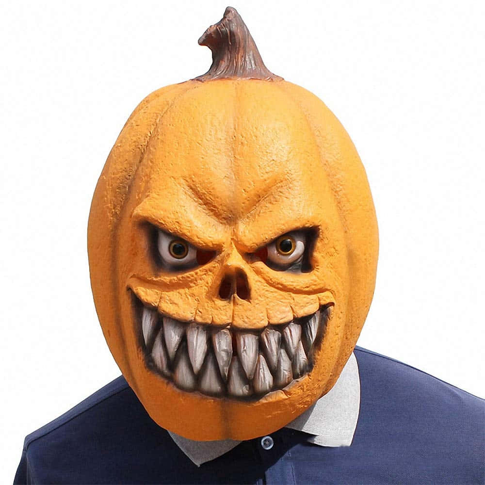 Divertenteimmagine Di Una Maschera Di Zucca Spaventosa Per Halloween