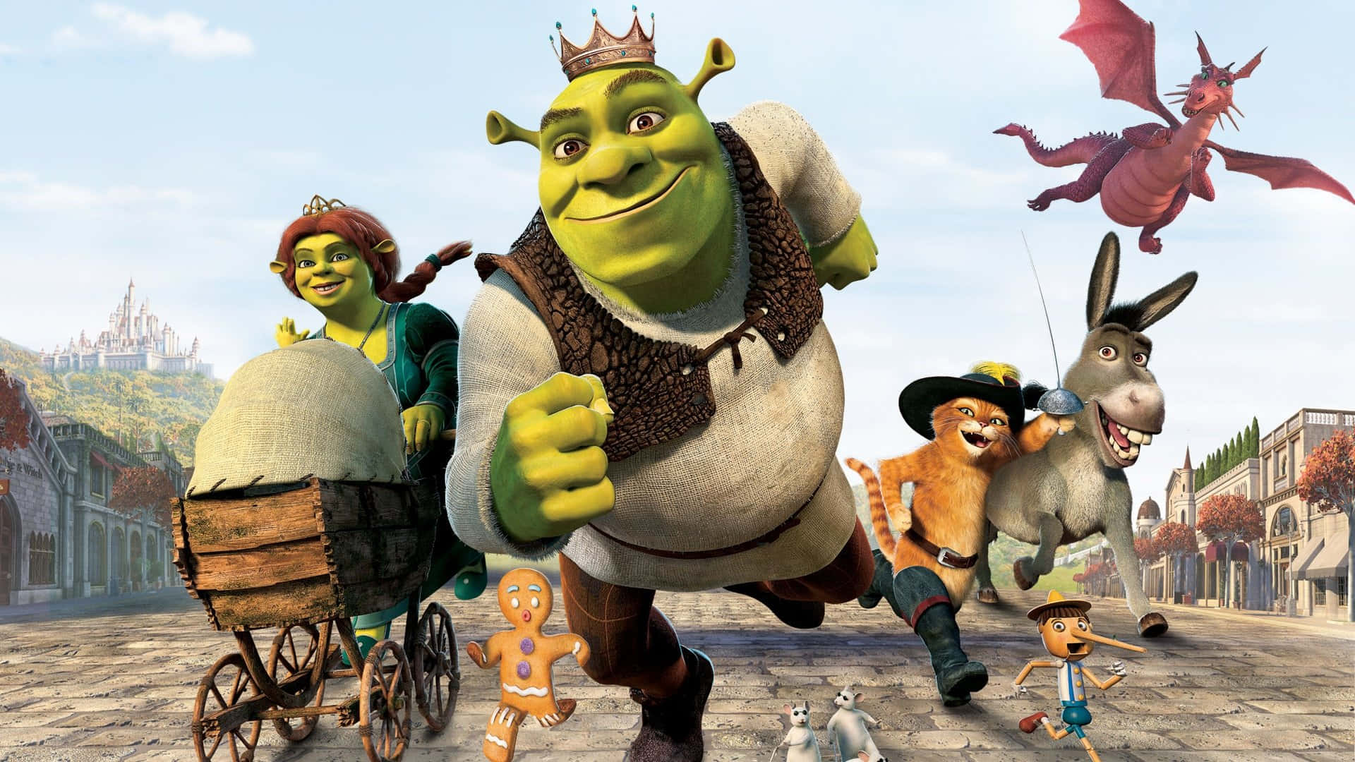 ¡ay,las Travesuras En Las Que Se Mete Shrek! Fondo de pantalla