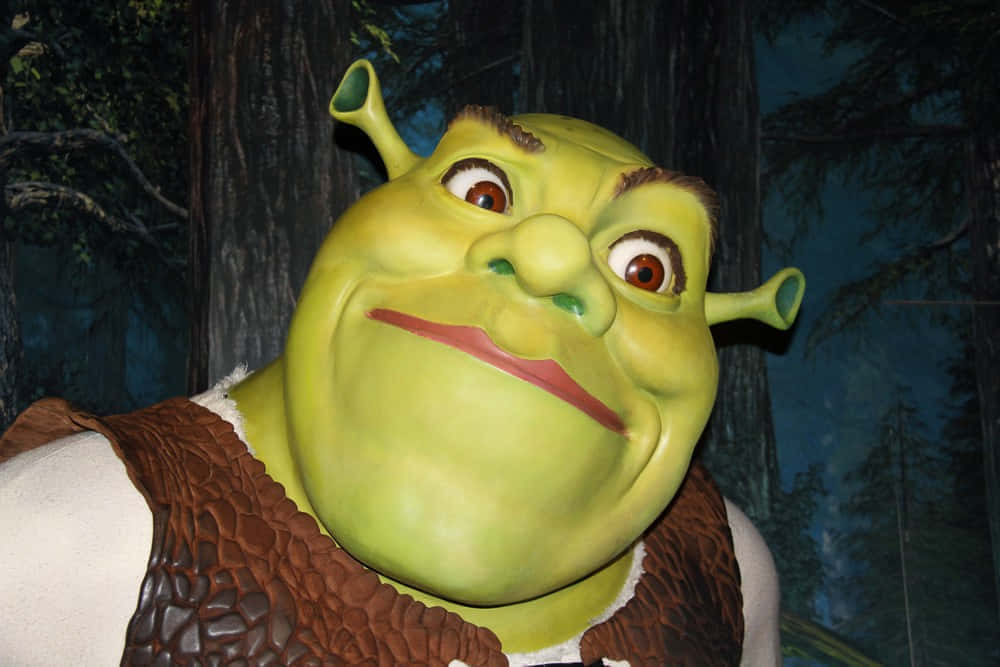 A Witty Shrek Making a Funny Face